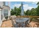 Outdoor deck features a grill, dining table, and umbrella; perfect for entertaining at 2508 Haddenham Sw Ln, Smyrna, GA 30082