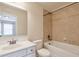 Bathroom featuring a vanity and tub, offering relaxation and convenience at 1211 Fawndale Nw Dr, Kennesaw, GA 30152