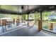 Covered porch with outdoor seating, a hammock, and views of the surrounding greenery at 1261 Calhoun Sw Ter, Atlanta, GA 30314