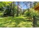 Beautiful backyard with lush green grass and mature trees offering privacy and shade at 5400 Francis Ave, Stone Mountain, GA 30087