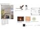 Covered back porch with outdoor fireplace, stained wood flooring, and a ceiling fan at 125 Spring Dr, Roswell, GA 30075