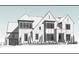 Architectural sketch of the home's exterior showcasing the design elements and structure at 125 Spring Dr, Roswell, GA 30075