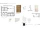 2nd floor laundry design with timber cabinets, stainless steel pulldown faucet, mounted ironing board and hexagon floor tile at 125 Spring Dr, Roswell, GA 30075