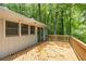 Wood deck overlooking a private, wooded backyard at 2880 Foothill Trl, Marietta, GA 30066