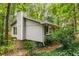 Side view of a home featuring lush landscaping around the perimeter of the house and a traditional chimney at 2880 Foothill Trl, Marietta, GA 30066
