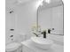 Bright bathroom featuring a toilet, sink, vanity, and shower with modern fixtures at 3706 Londonderry Ct, Lithonia, GA 30038