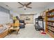 Finished basement featuring a full bar, rec area, workout area, and plush carpeting at 2214 Trilleck Nw Dr, Kennesaw, GA 30152