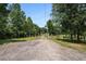 Gravel driveway leads to home with a grassy yard, with trees lining the driveway at 677 Panola Rd, Ellenwood, GA 30294
