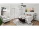 Bright bedroom features two closets, large windows, new carpet and ceiling fan at 1349 Lockhaven Sw Cir, Atlanta, GA 30311