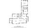Floor plan displaying the layout of the home's living room, bedrooms, kitchen, and office at 1349 Lockhaven Sw Cir, Atlanta, GA 30311