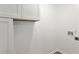 Bright laundry room with white cabinets, hookups, and fresh paint is ready for your washer and dryer at 1349 Lockhaven Sw Cir, Atlanta, GA 30311