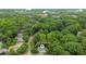 Aerial view of home surrounded by mature trees near East Lake, Oakhurst, and Kirkwood neighborhoods; 240 Melrose address at 240 Melrose Ave, Decatur, GA 30030