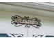 Close up of the ornate tile vintage house marker. Circa 1915 at 240 Melrose Ave, Decatur, GA 30030