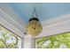 Decorative mosaic-style pendant light on the wrap around porch at 240 Melrose Ave, Decatur, GA 30030