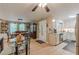 Open kitchen and dining area with modern appliances and a charming breakfast nook at 7234 Post Rd, Winston, GA 30187