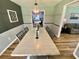 Open dining room with view to living room and updated kitchen at 3975 N Sharon Church N Rd, Loganville, GA 30052