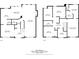 Floor plans for both the first and second floors of the house with dimensions at 526 Summer Ter, Woodstock, GA 30189
