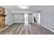 Finished basement featuring wood floors and a stone fireplace at 6906 Shangrila Way, Riverdale, GA 30296