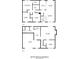 Floor plan showcasing both levels of the house, highlighting garage, kitchen, living room and bedrooms at 6906 Shangrila Way, Riverdale, GA 30296