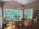 Cozy breakfast nook with views of the lush greenery through the many windows at 3930 Regal Oaks Dr, Suwanee, GA 30024