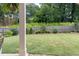 Lush backyard featuring a well-manicured lawn and mature landscaping, offering privacy and a serene outdoor space at 2099 Lakeview Bend Way, Buford, GA 30519