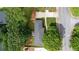 This aerial view shows the home's roof, driveway, yard, and proximity to the street at 3581 Ridge Se Rd, Smyrna, GA 30080