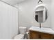 Bathroom with updated vanity, lighting and fixtures at 3581 Ridge Se Rd, Smyrna, GA 30080