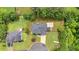 Aerial view of a home with a well-maintained lawn and mature trees in a quiet neighborhood at 3957 Marquette Nw Way, Kennesaw, GA 30144