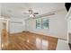 Bright living area with hardwood floors and built-in storage at 3123 Deshong Dr, Stone Mountain, GA 30087