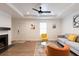 Bright living room featuring modern furnishings, stylish decor, and hardwood floors at 3198 Oakdale Rd, Atlanta, GA 30354