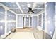 Under-construction bedroom features unfinished drywall, ceiling fan, and a window at 1553 Smithson Ct, Lithonia, GA 30058