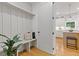 Mud room with a bench and shiplap accent wall at 3155 Zion St, Scottdale, GA 30079