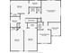 Second floor plan showcasing four bedrooms with primary bath and laundry at 3155 Zion St, Scottdale, GA 30079