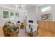 Cozy living room with a modern fireplace and hardwood floors at 3155 Zion St, Scottdale, GA 30079