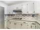 Contemporary kitchen with white cabinetry, sleek appliances, and a stylish backsplash for a modern feel at 3003 Hanover Se Ln, Conyers, GA 30094