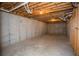 Unfinished basement with concrete floor and ceiling and exposed duct work at 3788 Westwick Nw Ct, Kennesaw, GA 30152