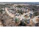 Panoramic aerial view of a well-planned residential neighborhood with tree-lined streets at 9122 Golfview Cir, Covington, GA 30014