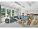 Inviting living room with coffered ceilings and backyard views at 6470 Long Island Nw Dr, Atlanta, GA 30328
