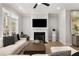 Cozy living room with a modern fireplace and expansive windows, offering a bright and welcoming space at 2125 Parkside Ln, Roswell, GA 30076