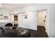 Well-organized garage featuring car lifts, sliding doors, and ample parking space at 1379 Cambridge Ne Ct, Brookhaven, GA 30319