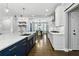 Spacious kitchen with large island, stainless steel sink, and white marble countertops at 5807 Brookstone Nw Walk, Acworth, GA 30101