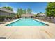 A community pool with lounge chairs and a bath house offer resort-style living at 845 Melbourne Trl, Alpharetta, GA 30009