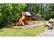 Charming community playground with swings and a slide, perfect for ' outdoor fun at 845 Melbourne Trl, Alpharetta, GA 30009