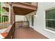 Spacious wood deck with a view of the backyard and surrounding trees at 34 Montgomery Se St, Atlanta, GA 30317