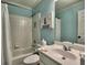 Bright bathroom with a tub, shower, and vanity, designed for relaxation and convenience with charming decor at 658 Vinings Estates Se Dr, Mableton, GA 30126