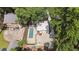 This aerial view showcases a private backyard oasis with pool and patio, perfect for relaxation and entertainment at 1423 Briarcliff Ne Rd, Atlanta, GA 30306