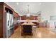 Expansive kitchen featuring stainless steel appliances and a sizable island with seating at 49 Waterside Se Dr, Cartersville, GA 30121