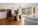 Home office with built-in bookshelves and a large desk, creating an ideal workspace at 49 Waterside Se Dr, Cartersville, GA 30121