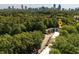 Scenic aerial view showcasing the property's location near the city skyline and surrounded by lush greenery at 1445 Monroe Ne Dr # 14B, Atlanta, GA 30324