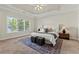 Spacious bedroom boasts trey ceilings, large windows, and an accent rug on the carpet at 2165 Parkview Nw Run, Atlanta, GA 30318